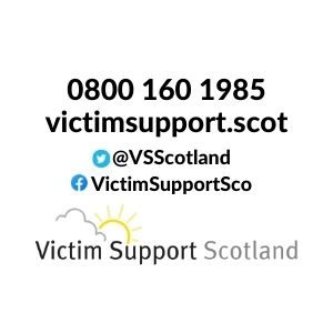 Victim Support Scotland contact information graphic